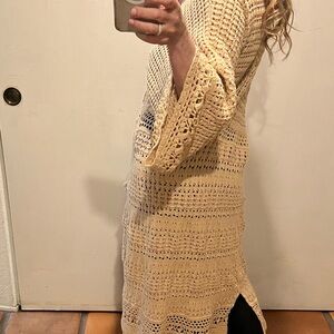 Sundance Cream Crochet Duster